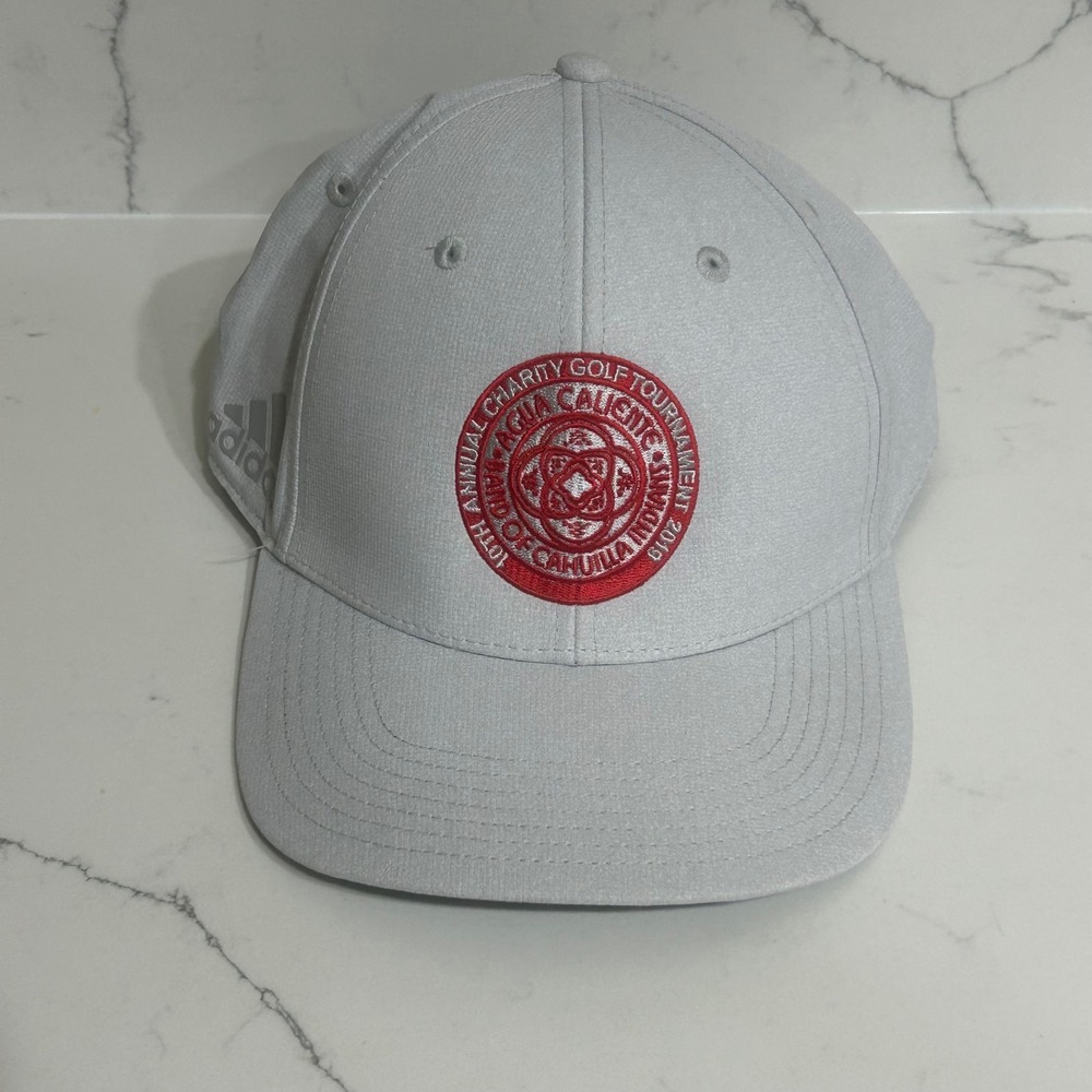 Adidas Golf Print H CR Grey Snapback Hat Agua Caliente Charity Tournament 2019